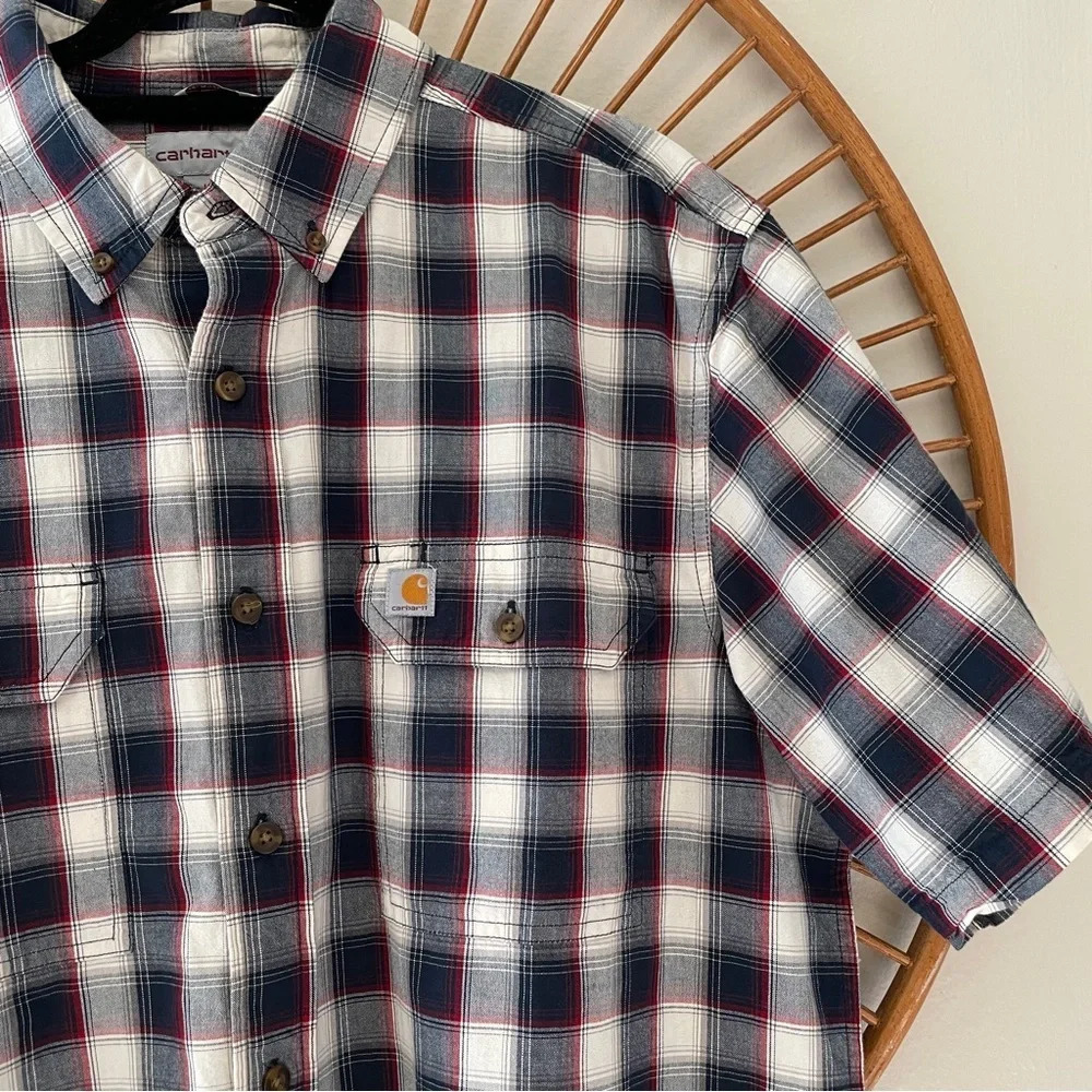 Carhartt plaid button up shirt Size Large - Picture 3 of 6